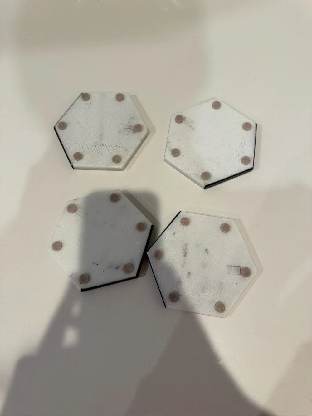 Hexagon Marble Coasters
